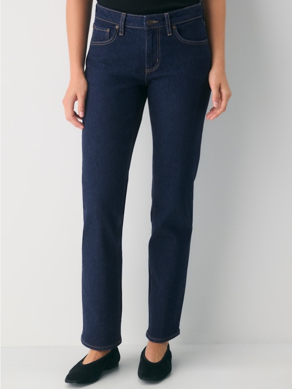 Denim Forum Tilda Curve-Fit Lo-Rise Straight Jeans - Picture 2 of 15